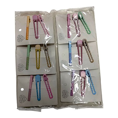Pacote com 12 Cartelas de Presilhas - M11