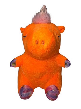 Pelúcia  - Unicórnio Laranja