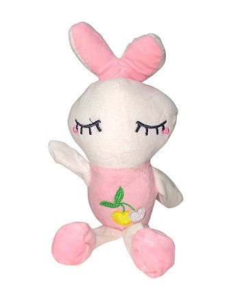 Pelúcia  - Coelho Branco com Rosa