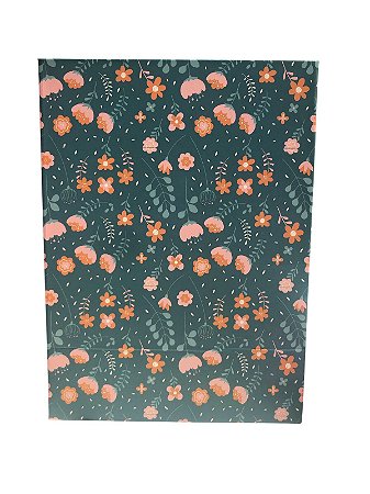 Espelho Retangular C/Suporte Para Mesa - Flores(Verde)