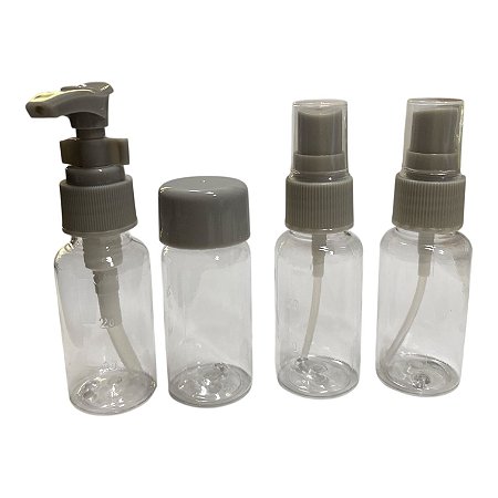 Kit Viagem 4 Peças - Cinza