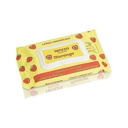 Lenço Umedecido - Morango - Fenzza