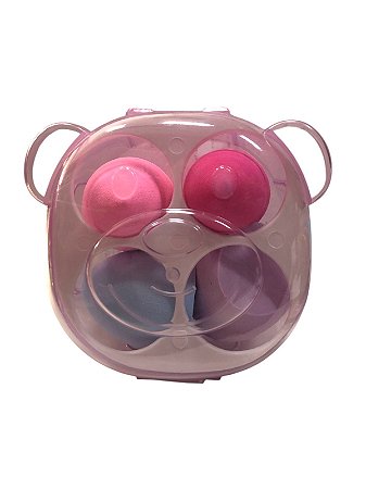 Caixa com 4 Esponjas | Ursinho- Cores Aleatórias