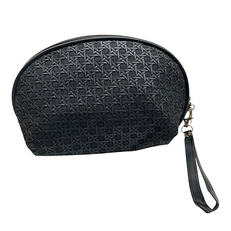 Necessaire Oval | Texturizada - Preta