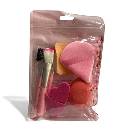 Kit de 5 Esponjas e Pinceis