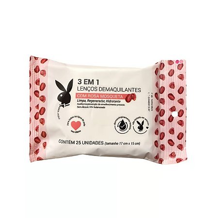 Lenço Demaquilante Rosa Mosqueta - PlayBoy