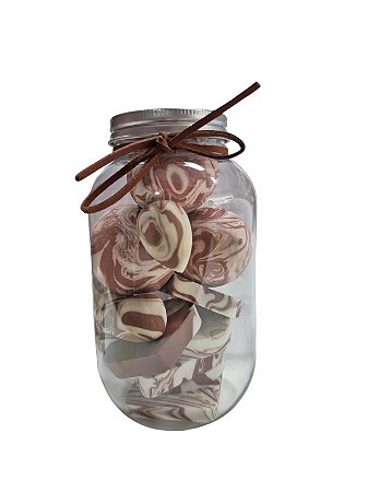 Latinha com 12 Esponjas - Marrom