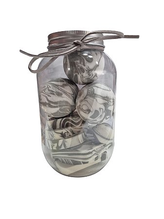 Latinha com 12 Esponjas - Cinza