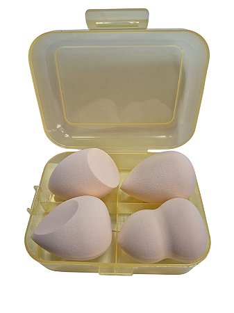 Caixinha com 4 Esponjas - Amarela