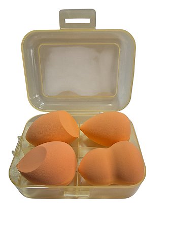 Caixinha com 4 Esponjas - Laranja