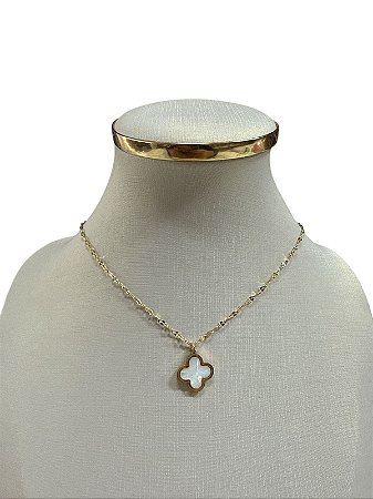 COLAR DOURADO COM BRANCO - HJ12