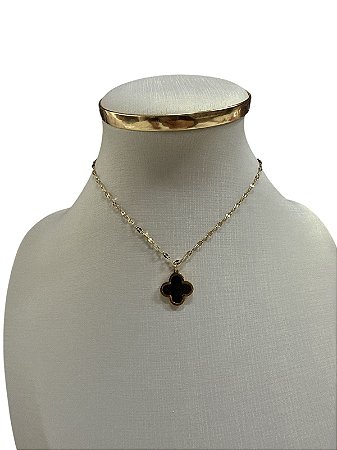 COLAR DOURADO COM PRETO - HJ12