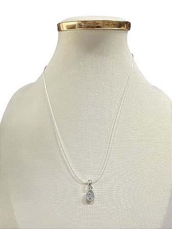 COLAR FIO DE NYLON PRATA - HJ16