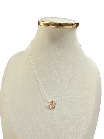 COLAR FIO DE NILON DOURADO - HJ15