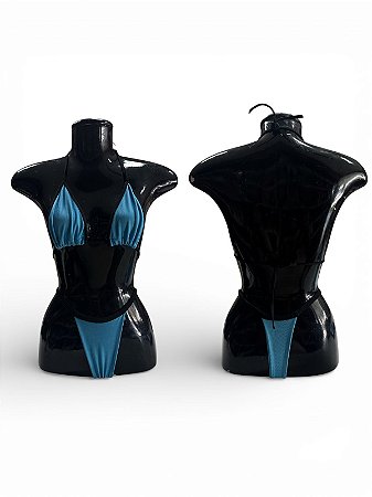 Biquíni Tamanho Único - Azul com Preto