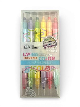 Marca Texto duplo 6 Unidades | NO.953