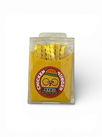 Kit de Borracha Batata Frita | Amarela - 8 unidades
