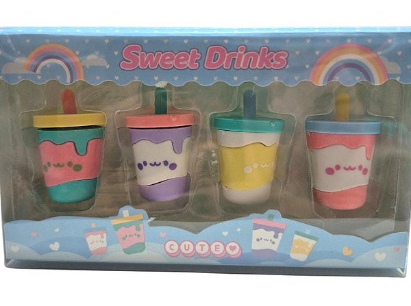 Kit de Borrachas Ice Cream Cute Copo