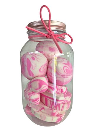 Latinha com 12 Esponjas - Pink