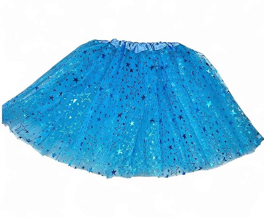 Saia de Tule Estrela - Azul