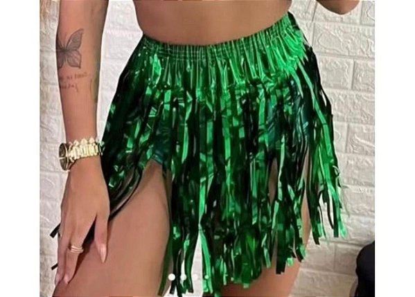 Saia de Fita Metalizada - Verde