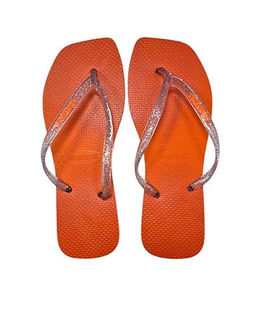 Sandália Quadrada - Laranja