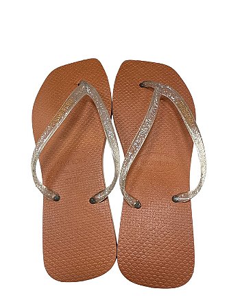 Sandália Quadrada -Marrom