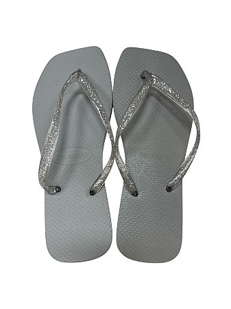 Sandália Quadrada - Cinza