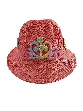 Chapéu Coroa Infantil - Salmão