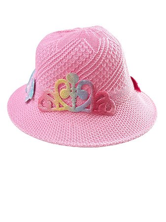 Chapéu Coroa Infantil - Rosa Bebê