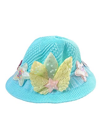 Chapéu Borboleta Infantil - Azul