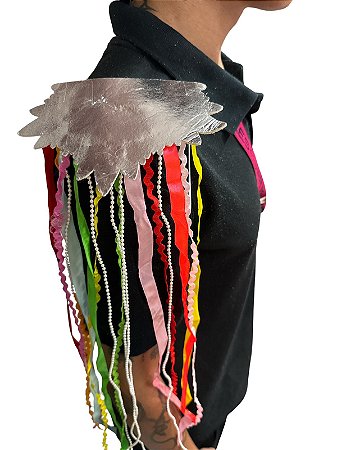 Par de Ombreira de Fita - Prata