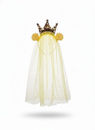 Diadema Coroa Sereia - Amarelo