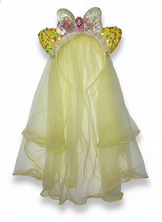 Diadema Laço Branca de neve - Amarelo