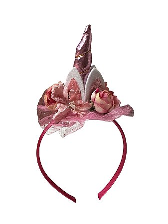 Diadema Unicórnio - Rosé