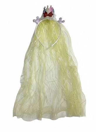 Diadema Coroa Orelha De Mikey - Colorida Com Amarelo