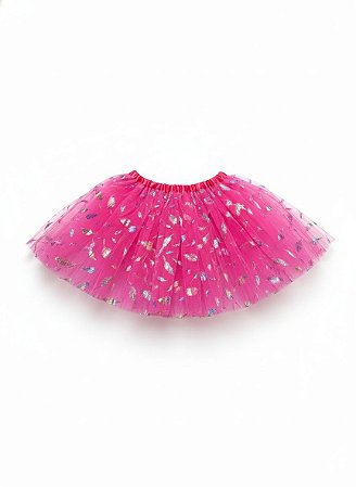 Saia de Tule Adulto - rosa pink| Penas Coloridas