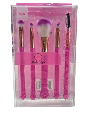 Kit de Pincel | Patinha de Gato Rosa - Ruby Anjo