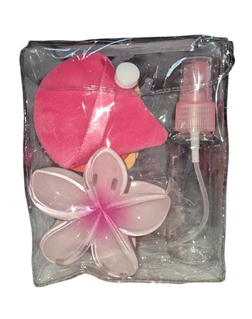 Kit Esponjas + Taca + Borrifado - Rosa Bebê