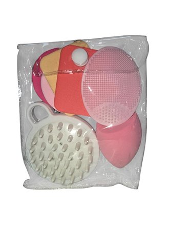 Kit de Esponjas + Massageador Capilar