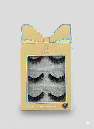 Cartela de Cílios Ruby Anjo | 6D - 013 Amarelo Laço