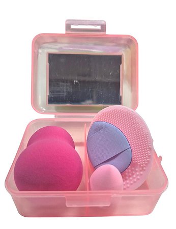 Mini Caixinha com Esponjas - Rosa