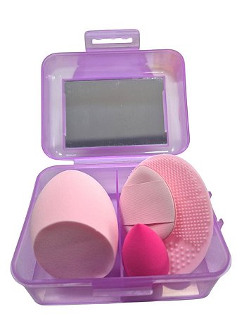 Mini Caixinha com Esponjas - Lilás