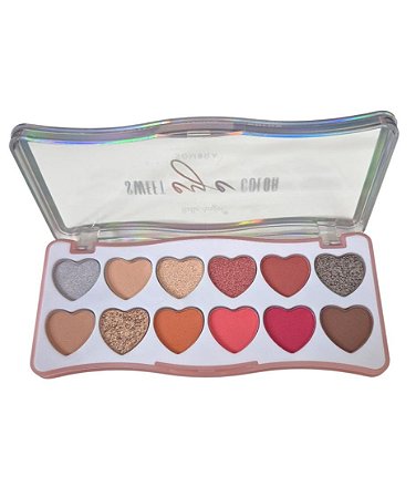 Paleta de Sombra 12 Cores - Belle Ange | Sweet Eye Color - Cor A |