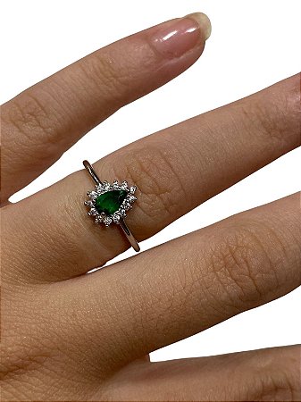 Anel - Formatura 01 | Prata com Verde