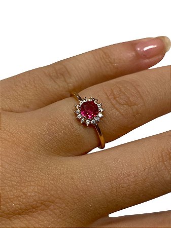 Anel - Formatura 02 | Dourado com Vermelho