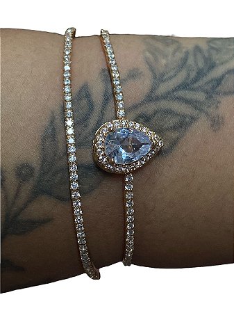 Bracelete De Punho - BR06 | Dourado Com Prata