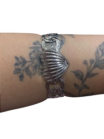 Bracelete De Punho - BR026 | Prata