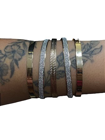 Bracelete De Punho - BR033 | Dourado