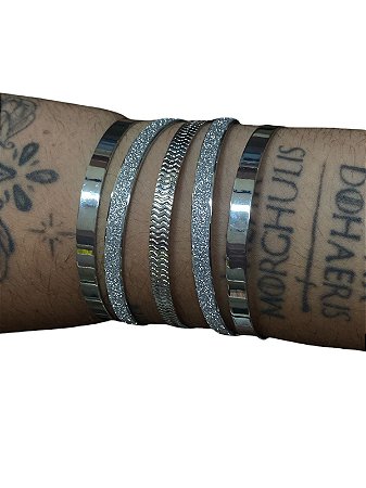 Bracelete De Punho - BR033 | Prata